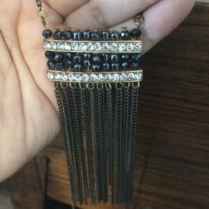 3/$10 Mixed Metal Black and Gold Necklace